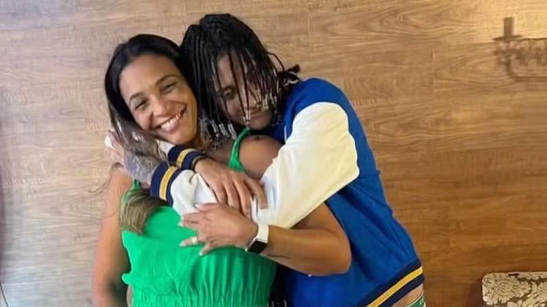 Márcia Nepomuceno e Oruam — Foto: Reprodução/Redes sociais