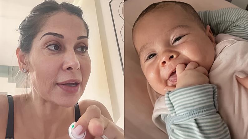 Maíra Cardi e a filha mais nova, Eloah
