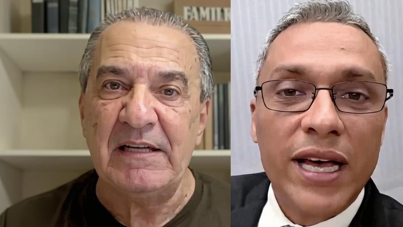 O pastor Silas Mafalaia e o deputado Gustavo Gayer em trechos de vídeos postados nas redes sociais | Reprodução/X