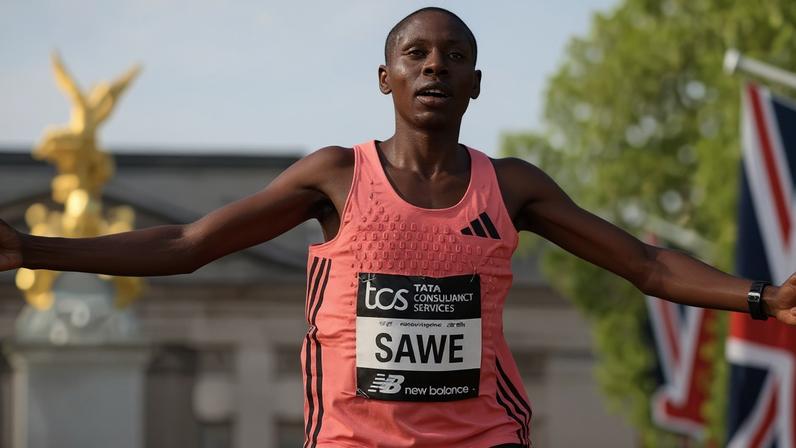 Sabastian Sawe venceu a Maratona de Londres em menos de duas horas (Foto: Reprodução/World Athletics)