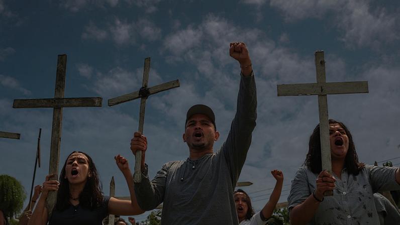 Na imagem, Acampamento Pedagógico da Juventude, realizado em 2016, no local do massacre de Eldorado do Carajás