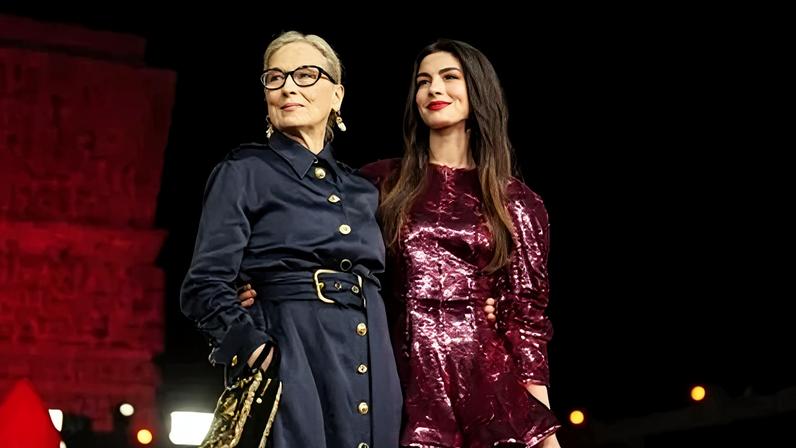 Meryl Streep e Anne Hathaway na première de "O Diabo Veste Prada 2"