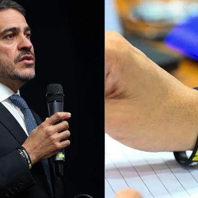 Messias usa pulseira com frase "sempre foi Deus" durante sabatina no Senado