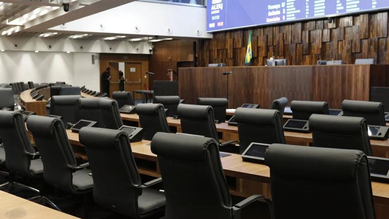 Plenário da nova sede da Assembleia Legislativa do Estado do Rio de Janeiro (Alerj), no Edifício Lúcio Costa, na Rua da Ajuda, centro da cidade.