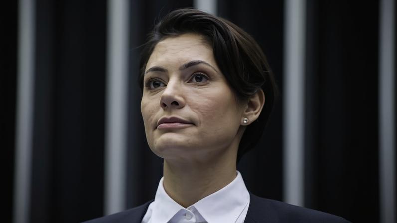 A ex-primeira dama Michelle Bolsonaro (PL)