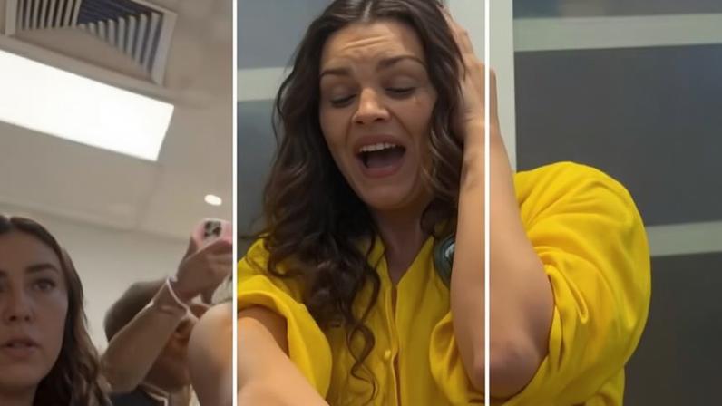 Sophie Charlotte é surpreendida com parabéns — Foto: Reprodução/ Divulgação