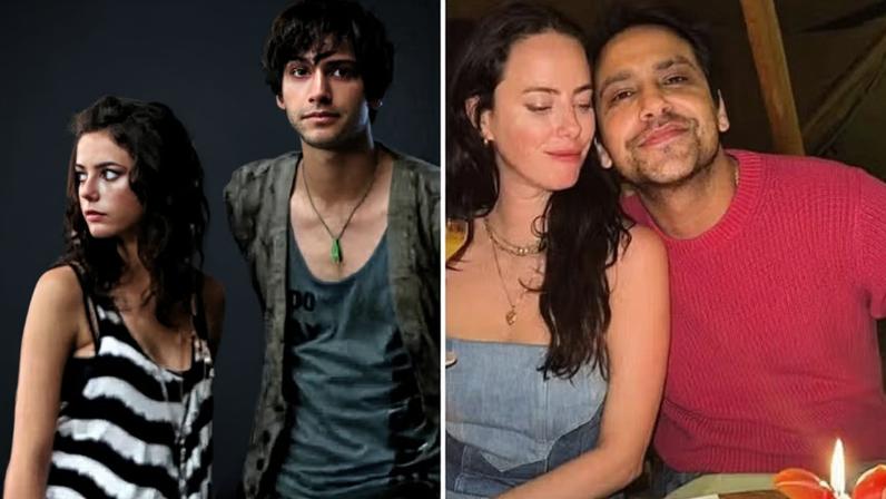 Kaya Scodelario e Luke Pasqualino em cena de 'Skins'; eles na foto recente publicada pela atriz — Foto: Reprodução