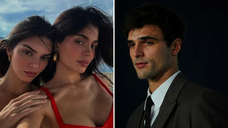 As irmães Kendall Jenner e Kylie Jenner; Jacob Elordi — Foto: Reprodução/Instagram; Getty Images