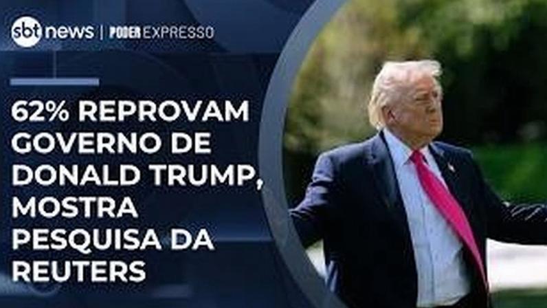 Desaprovação de Trump atinge 62% em pesquisa