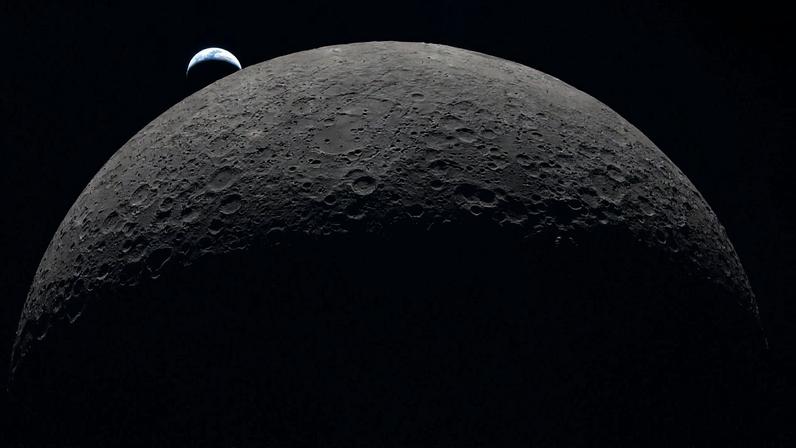 Pôr da Terra observado pela missão Artemis II