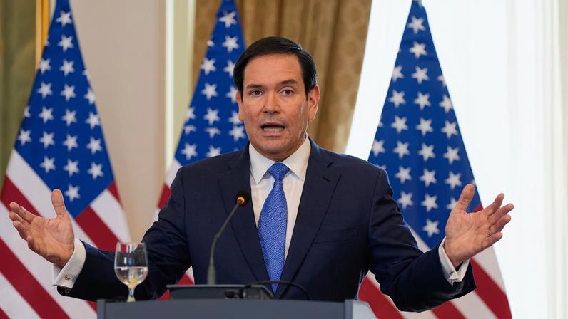 Secretário de Estado americano, Marco Rubio, mediou conversas (Foto: Alex Brandon/POOL/AFP)