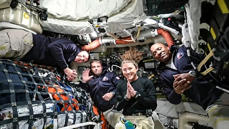 Os quatro membros da tripulação da Artemis II