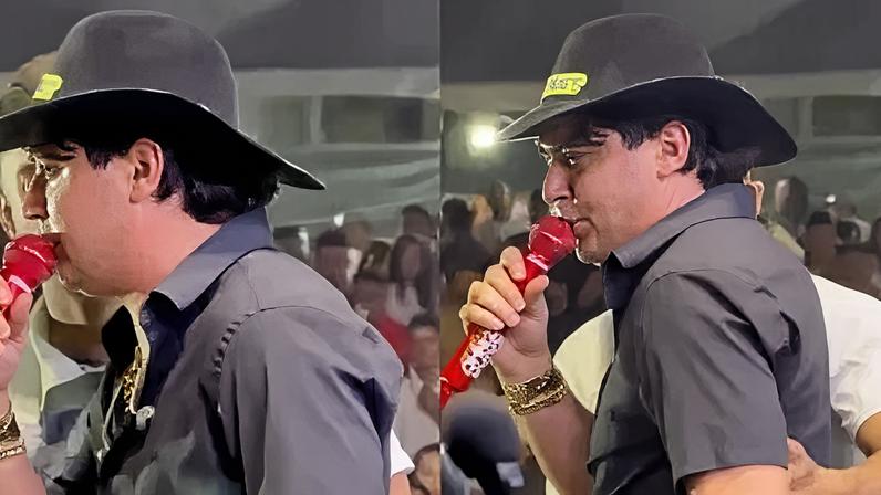 Nattanzinho Lima durante show em Alegrete do Piauí