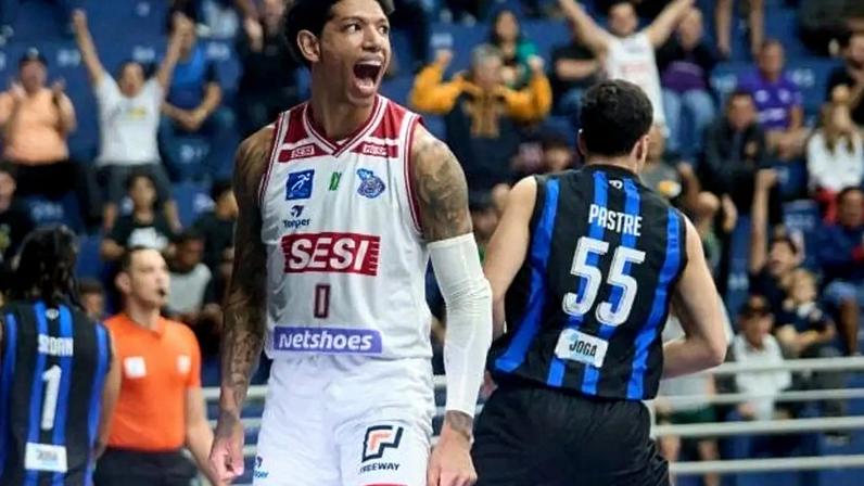 Franca e Pinheiros se enfrentaram pelos playoffs do NBB 24/25 (Foto: Divulgação/NBB)
