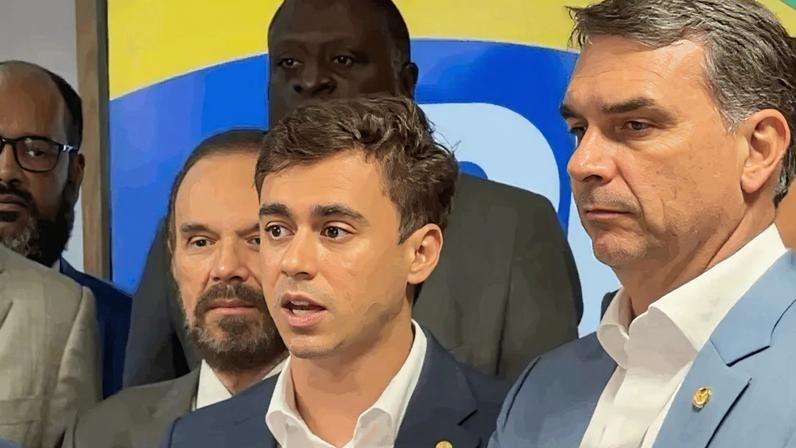 Nikolas encontra Flávio após atrito com Eduardo, diz estarem no mesmo time