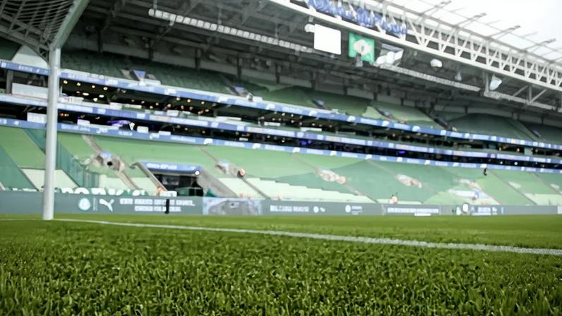 Novo gramado sintético do Allianz Parque, antes de Palmeiras x Mirassol, pelo Campeonato Brasileiro
