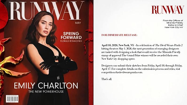 Fãs ganham capa da edição impressa da Runway com tema O Diabo