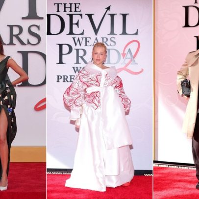 Brasileiros desfilam na première mundial de O Diabo Veste Prada 2