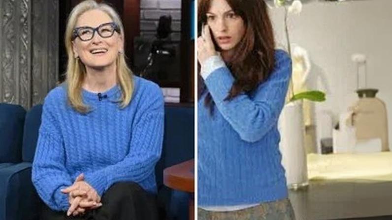 Meryl Streep usa suéter azul similar ao de "O Diabo Veste Prada"