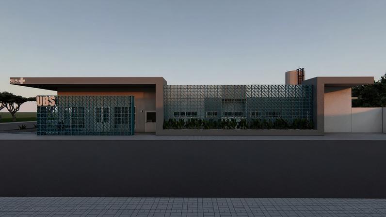 Fachada de prédio público com morros ao fundo. Crédito: Prefeitura de São Bernardino.