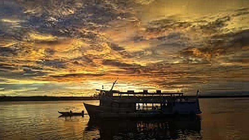 Rio Madeira em Porto Velho ao entardecer