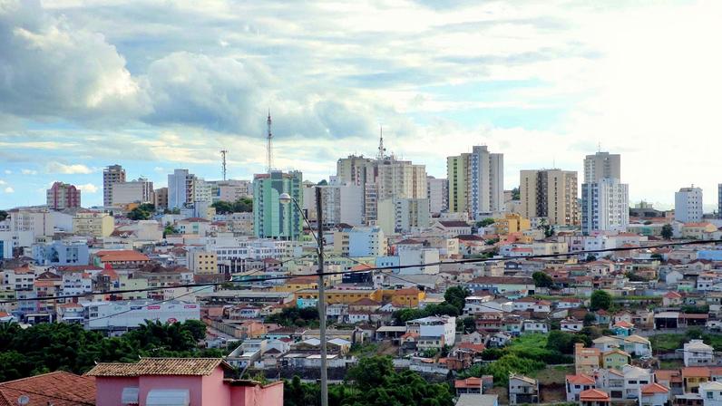 Vista aérea de Varginha MG, no Sul de Minas.