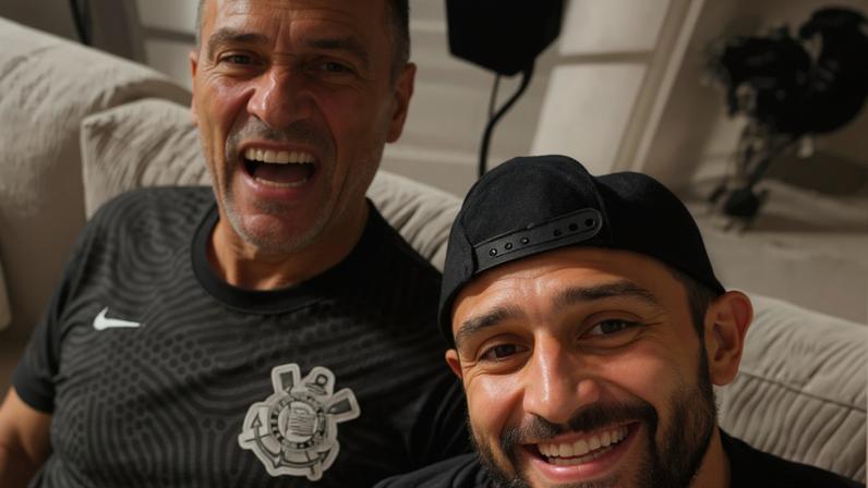 Oscar Schmidt e o filho Felipe