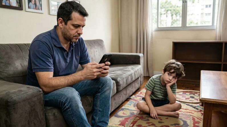 Comportamentos prejudiciais que podem passar despercebidos na rotina influenciam negativamente o desenvolvimento dos filhos (Foto: Gemini)