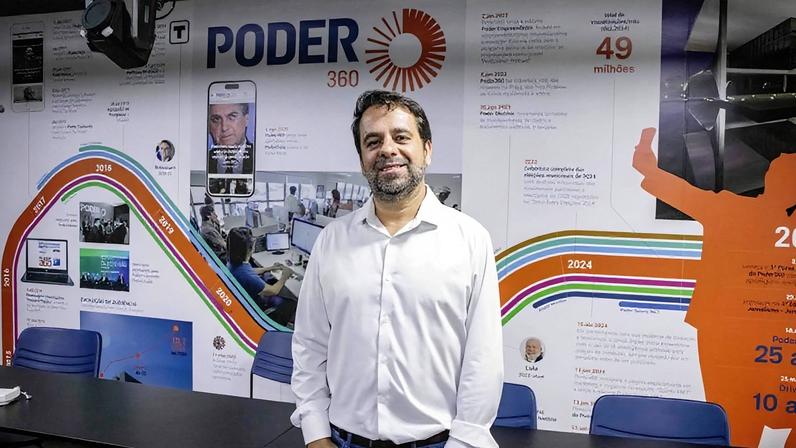 Luiz Laércio faz visita ao Poder360