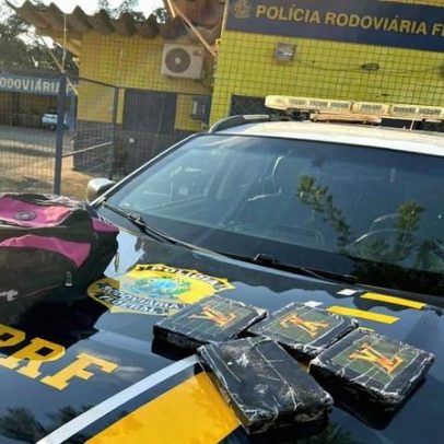 PRF prende passageira em Patos de Minas com drogas em ônibus para Montes Claros