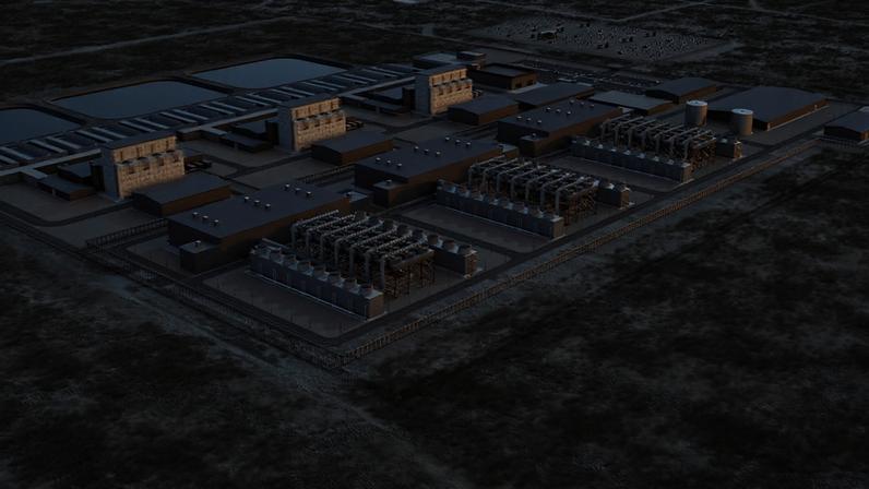 Imagem de conceito de pequeno reator modular (SMR) da agência pública americana Energy Northwest — Foto: Divulgação/Energy Northwest