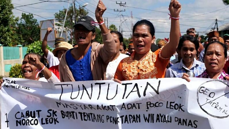 Villagers opposing geothermal development report dozens of confrontations, including a 2024 incident in which protesters and a journalist were beaten and detained by security forces. Image courtesy of Sunspirit Flores/Floresa.co.