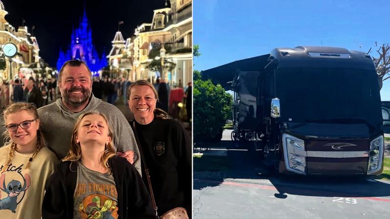 Família vive 70% do ano na Disney World dentro de um trailer de luxo