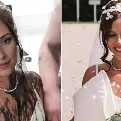 Noiva é atingida por tinta em ataque da cunhada