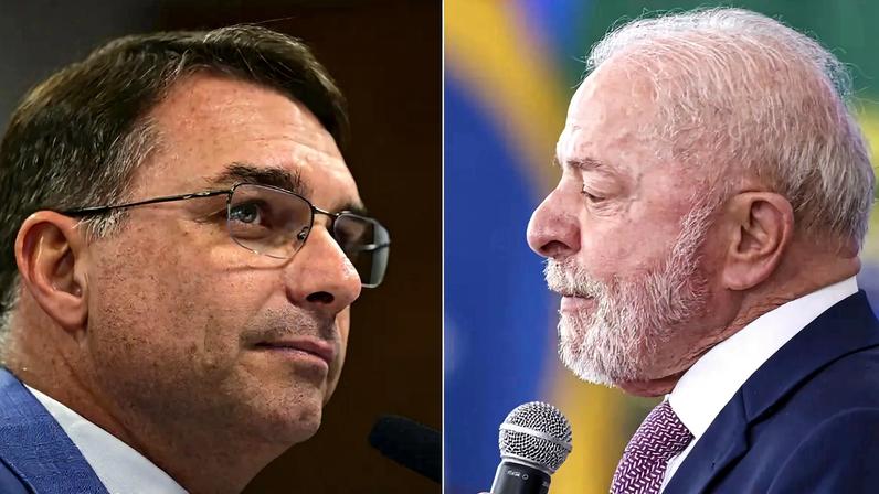 O Pix virou pauta de pré-campanha eleitoral de Lula e Flávio Bolsonaro. (Foto: Fotomontagem Gazeta do Povo: Saulo Cruz/Agência Senado, Marcelo Camargo/Agência Brasil)