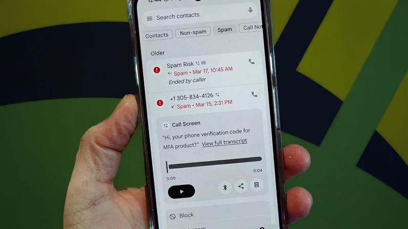 Pixel Spam Call Feature