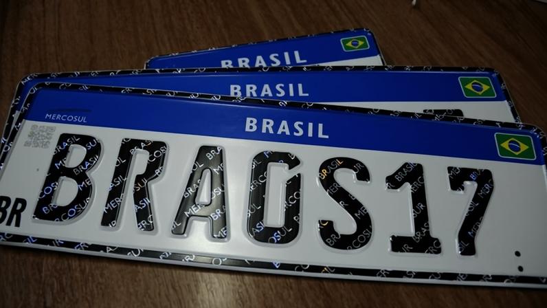 Placa de carro padrão Mercosul | Divulgação