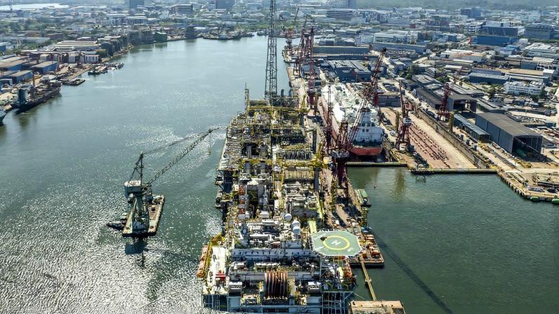 Plataforma da Petrobras que reforçará o pré-sal deixa Singapura. Foto: Petrobras/Divulgação