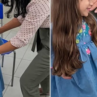 Menina posa para foto de RG e diverte funcionários