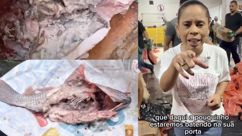 Moradores de Gandu (BA) relataram que a prefeitura distribuiu peixe em más condições e Daiane Santana (Avante) fez nova entrega