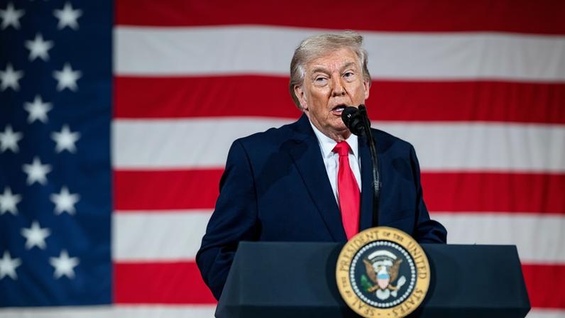 O presidente dos Estados Unidos, Donald Trump (republicano)