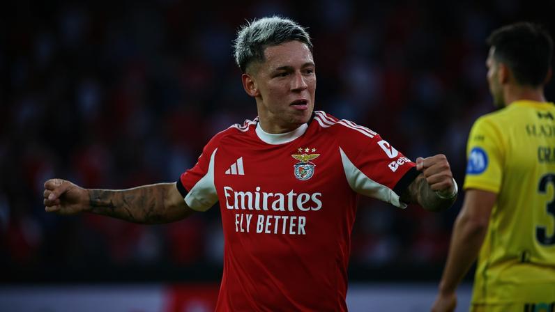 Gianluca Prestianni em jogo do Benfica contra Tondela 23/8/2025 REUTERS/Pedro Rocha