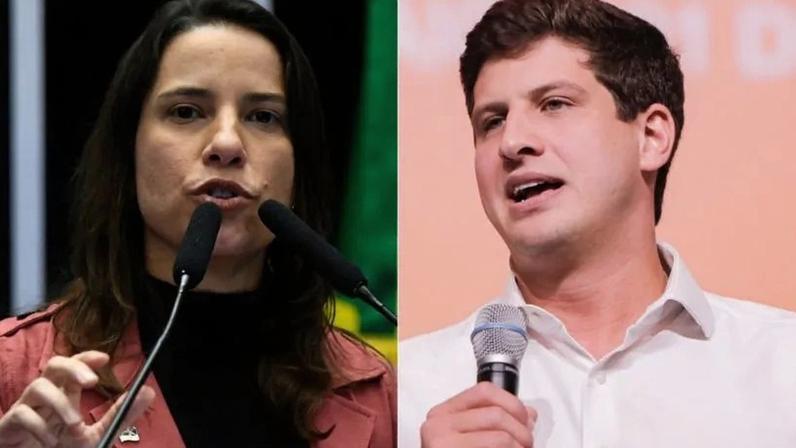 João Campos (esq.) e Raquel Lyra estão empatados na pesquisa