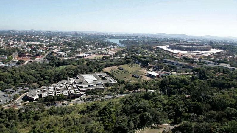 Campus Pampulha da UFMG, referência nacional em ensino, pesquisa e extensão.