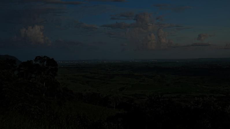 Serra do Itaqueri vista de mirante, paisagem natural da região de Charqueada SP