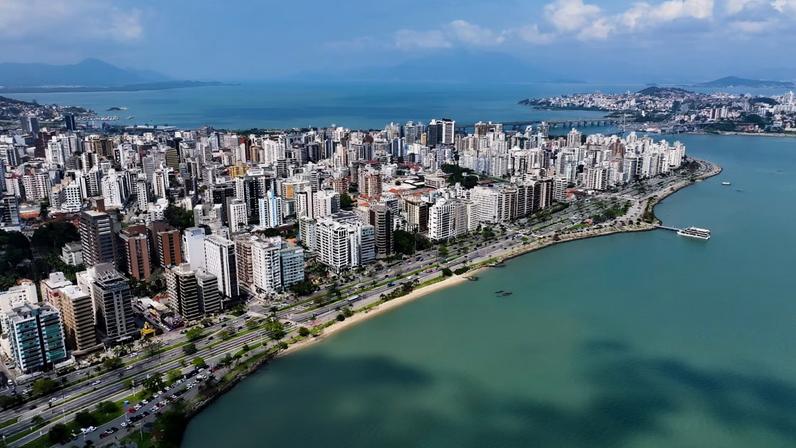 Vista panorâmica de Criciúma SC ao entardecer