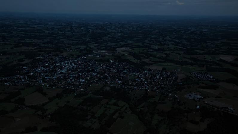 Vista aérea de Crissiumal RS, com área urbana e entorno rural no Noroeste gaúcho. Crédito: Prefeitura Municipal de Crissiumal.