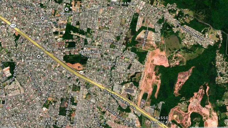Vista aérea de Sapucaia do Sul RS, na Região Metropolitana de Porto Alegre