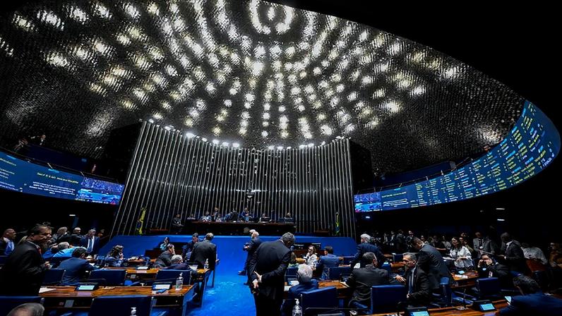 Mesa: senador Ciro Nogueira (PP-PI); senador Alan Rick (Republicanos-AC); presidente do Senado Federal, senador Davi Alcolumbre (União-AP); secretário-geral da Mesa do Senado Federal, Danilo Augusto Barboza de Aguiar.