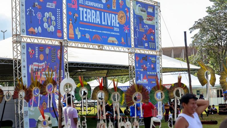 Brasília, DF 05/04/2026 - A 22ª edição do Acampamento Terra Livre (ATL) começa neste fim de semana, em Brasília. O evento é considerado a maior mobilização indígena do país. Foto: Fabio Rodrigues-Pozzebom/ Agência Brasil
